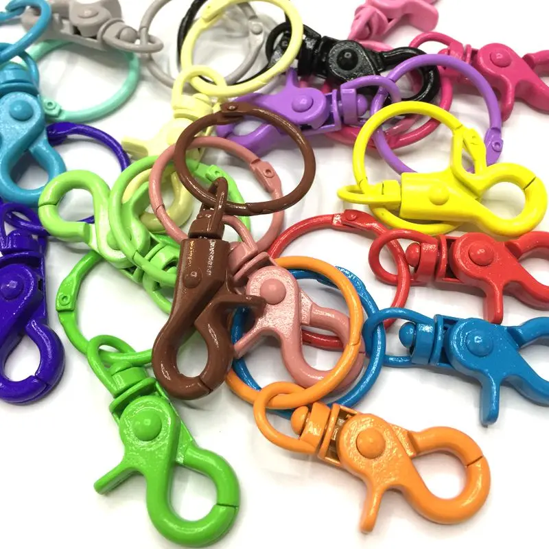 2Pcs-Colorful-Metal-Key-Openable-Unisex-Keyring-Keychain-Keyfob-Loose-leaf-DIY-Accessories-Dog-buckle (4)