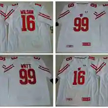 Новейший мкА Wisconsin Badgers Рассел Вилсон для мужской Джерси