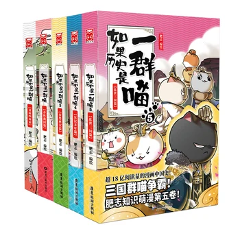 

5 books Chinese History Comics illustratio story book If history is a group of Cat Fei Zhi Han Dynasty / Three Kingdoms