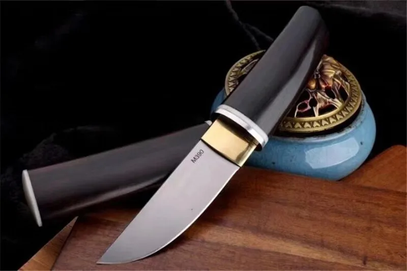 Австрия m390 стальной нож с фиксированным лезвием японский черный ebony Прямые ножи охотничий EDC инструмент с ножнами коллекционный подарок