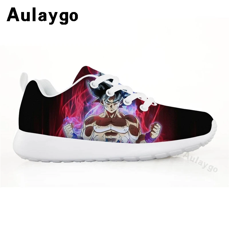 

Aulaygo Dragon Z Ball Chidlren's Sneakers Shoes Cool Ultra Instinct Super Printed Mesh Lace Up Sports Kids Running Boy Girl Flat