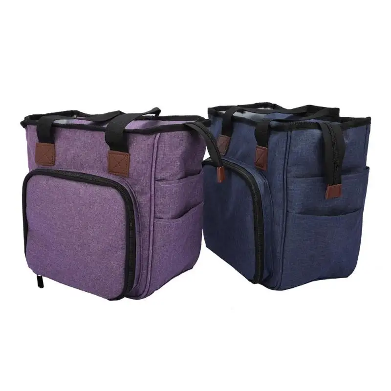 Сплетенные сумки портативный Оксфорд большой емкости многофункциональная пряжа Tote крючки для вязания шерстью сумка для хранения DIY