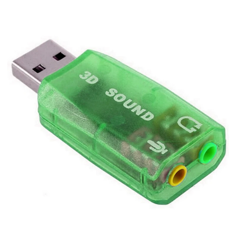 Аудио адаптер Звуковая карта 5,1 USB 3,5 мм Микрофон Разъем для наушников внешний стерео динамик для ноутбука ПК компьютер