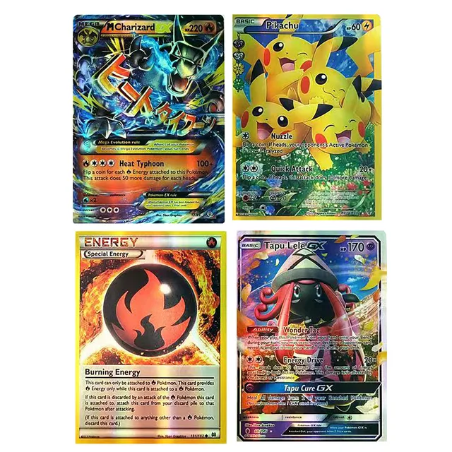 100pcs/Box For Pokemon GX Cards Vmax English Shining Trading Collectible Game Card Booster Box Spanish Kid Battle Game Toys Gift 2