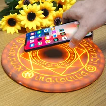 Magic optical array Qi Wireless Phone Charger 10W Circle quick Charging Pad For iPhone 8 X XS XR Plus Huawei P30 S9 Xiaomi MIX 9