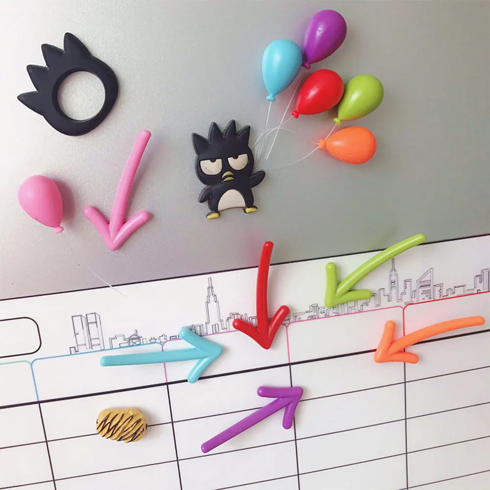 Magnetic Fridge Stickers Decoration Gift Kitchen Cute Balloon Arrow Whiteboard Message Anime