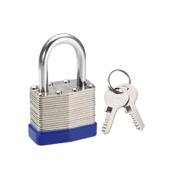 

uxcell 25mm/1" Shackle Safety Padlock Key Different Steel Lock Flat Tumbler 43x25x65mm Anti-Rust, Corrosion Proof