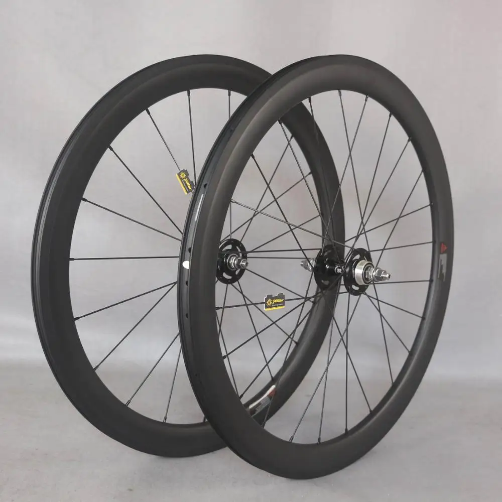 fixed gear wheels novatec hubs track bike 50mm Clincher Carbon wheels fixed gear wheels 700C wheelset fixie bike