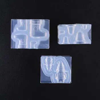 

DIY Crystal Epoxy Mold Christmas Bell Boots Santa Claus Silicone Mould Handmade Jewelry Clay Making Decorations