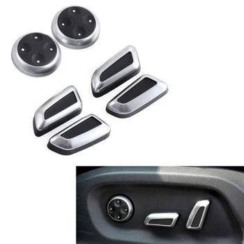 

New 6pcs Car Seat Adjustment Switch Cover Trims Car Interior Decoration Decor For Audi A3 A4 A5 A6 Q3 Q5 /VW /Tiguan