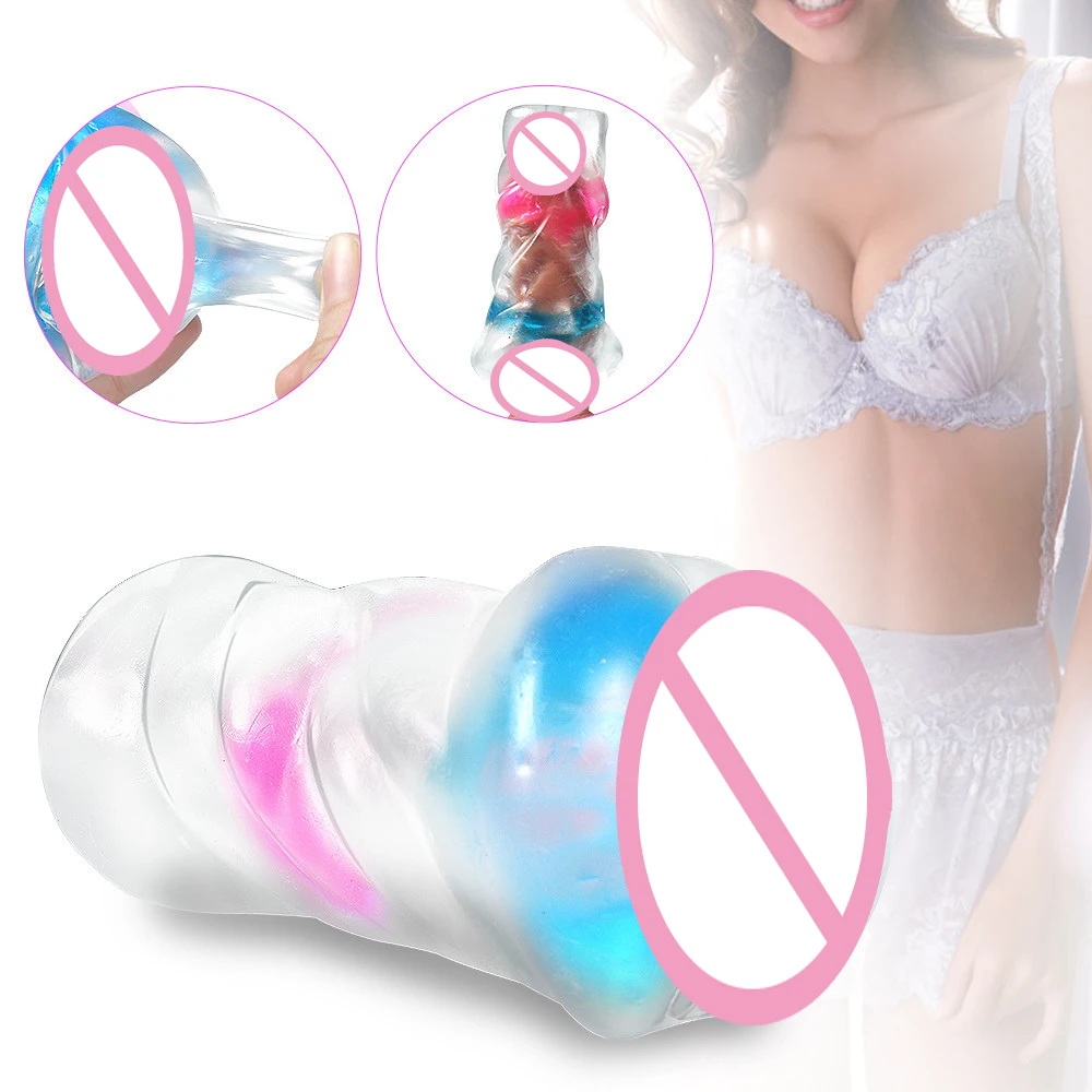 Masturbation Cup with Penis Ring Male Pussy Stroker Pocket Sexy Vagina Delayed Ejaculation Exercise Sex Toys for Men Masturbator
