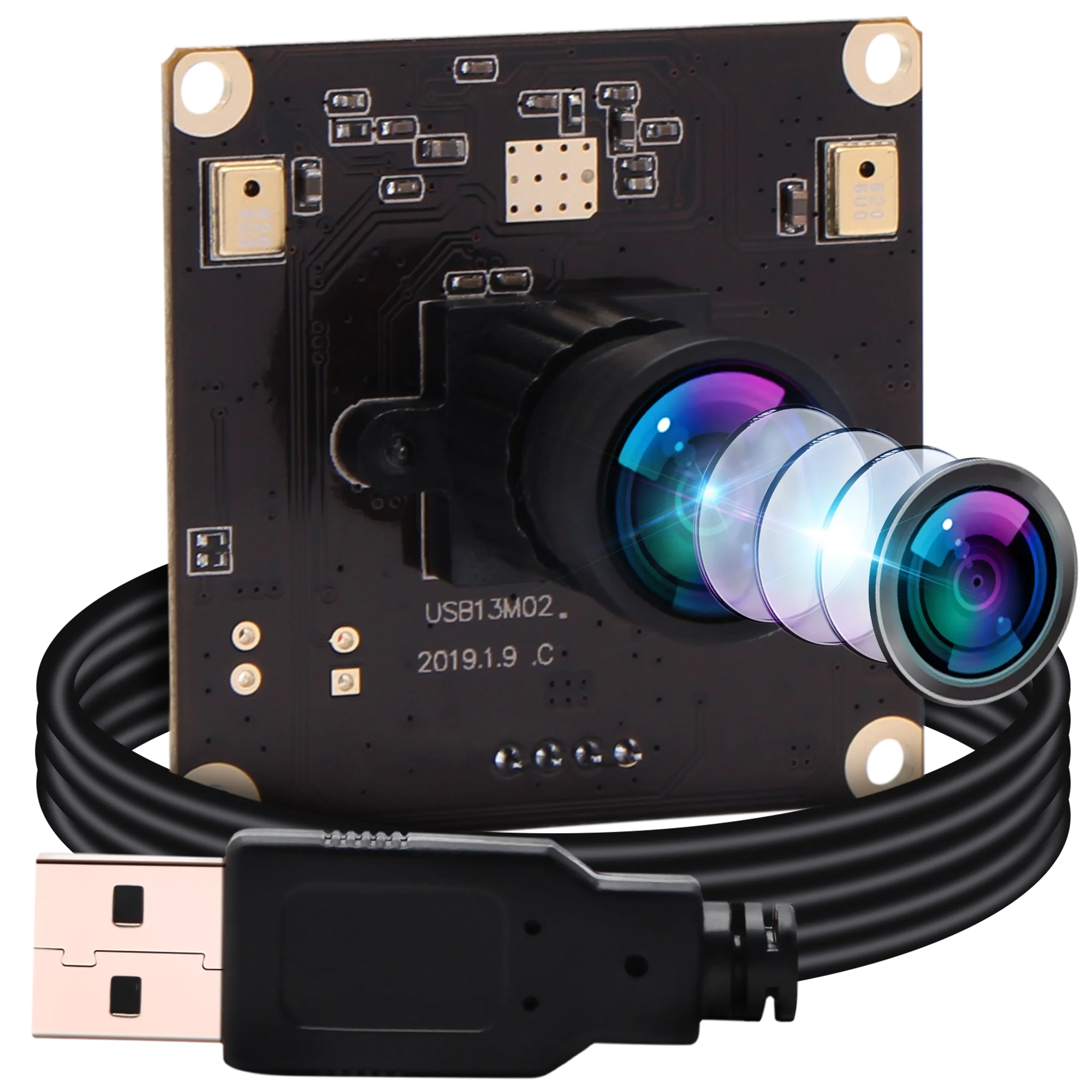 USB-веб-камера 13 МП 3840x2880 1/3 Sony IMX214 мини-ПК USB-модуль камеры для Windows Android Mac Linux Raspberry pi |