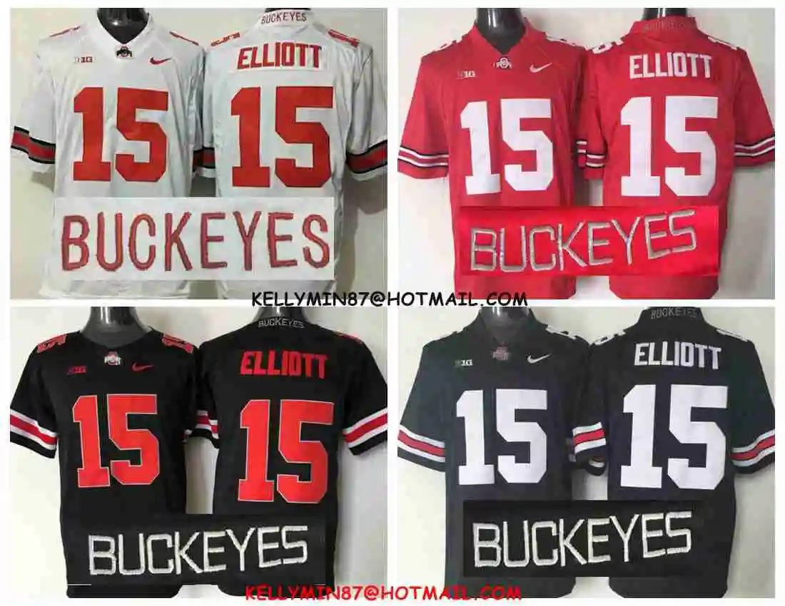 Сезон, штат Огайо Buckeyes Ezekiel Elliott, 4 цвета для мужчин Джерси