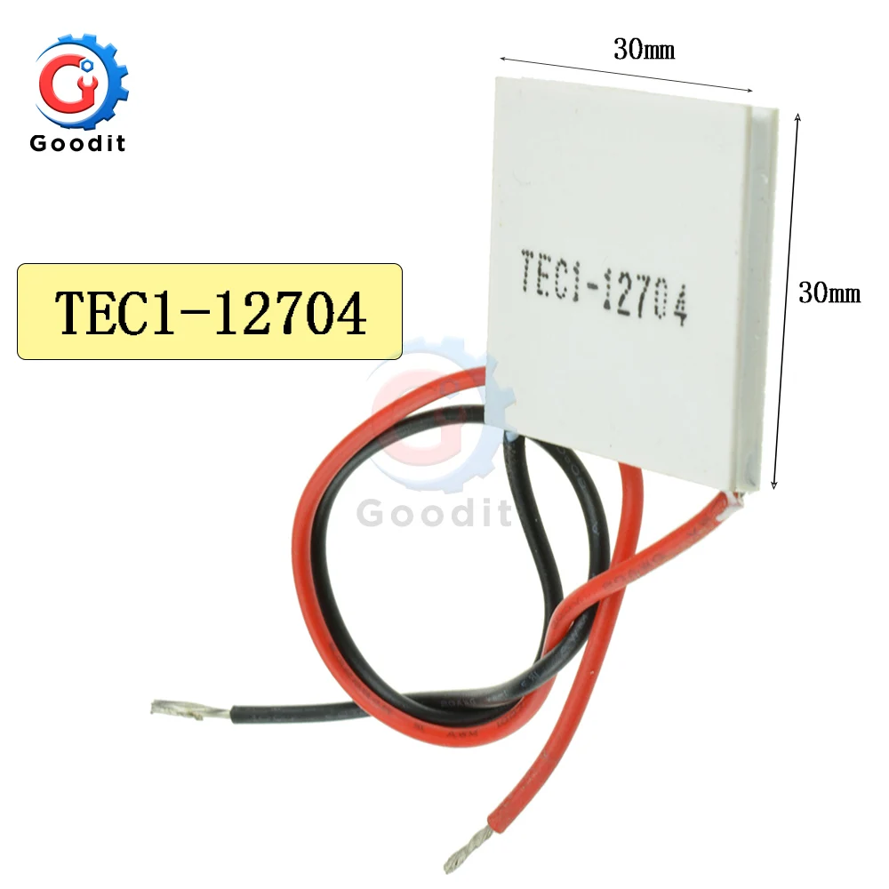 TEC1-12704 (30x30mm) Термоэлектрический охладитель Пельтье TEC1-12703 12705 12706 12709 12710 12712 12715 SP1848-27145 12V 5A клетки Пельтье Elemente модуль - Цвет: TEC1-12704 (30x30mm)