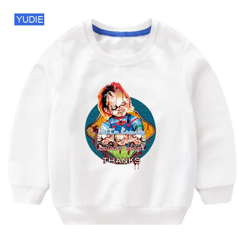Детские толстовки playera chuky/милая детская одежда на Хэллоуин для мальчиков; костюм для детей; хлопковый пуловер; топы с рисунками животных; 2 года - Цвет: 07