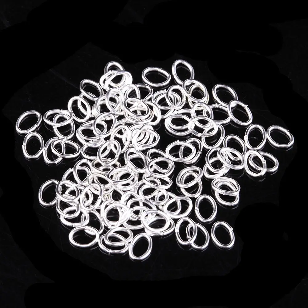 

500pcs 6x4mm Silver Color Oval Metal Jumping Rings For Jewelry Making Diy Bracelet Necklace Accessories Wholesale Supply