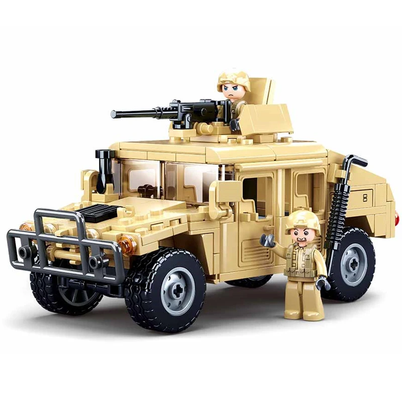 Block Stones Sluban B0301 Military Truck Car Auto Car Truck Toy Model 