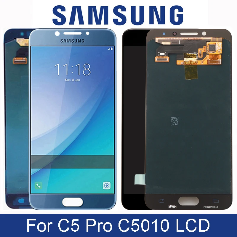 Оригинальный AMOLED дисплей 5 2 дюйма для SAMSUNG Galaxy C5 Pro C5010 ЖК с сенсорным экраном