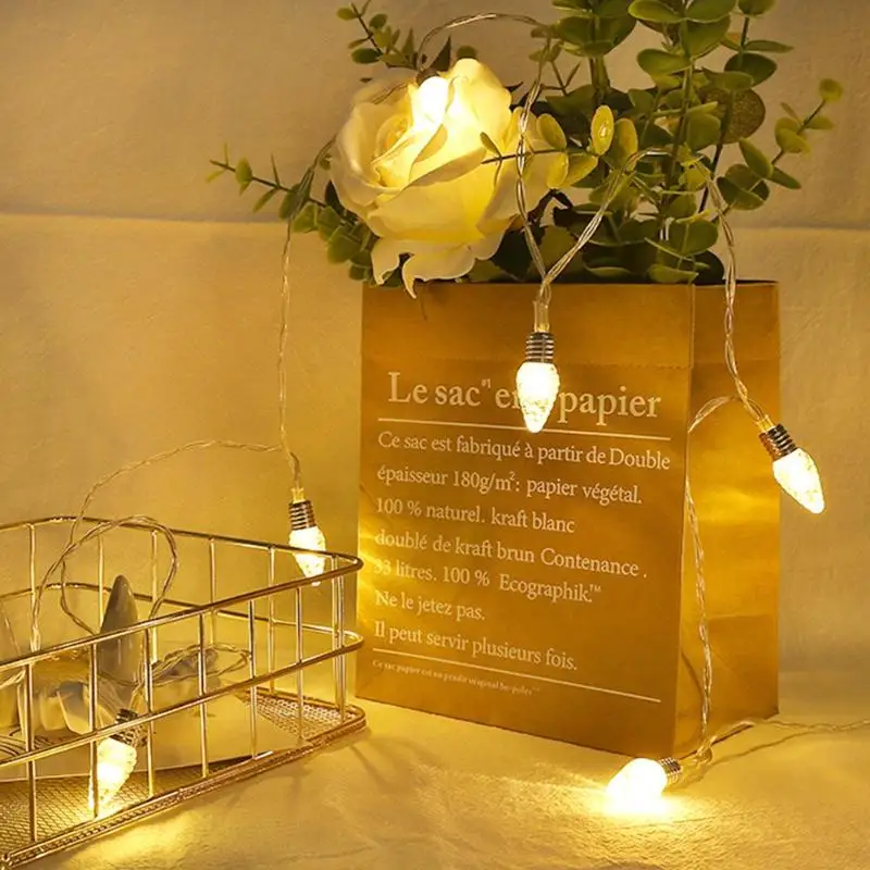 20 LED Fairy Lighting Strings 4m Mini Light Pinecone Shape Garland Christmas Outdoor Household Decoration Lighting