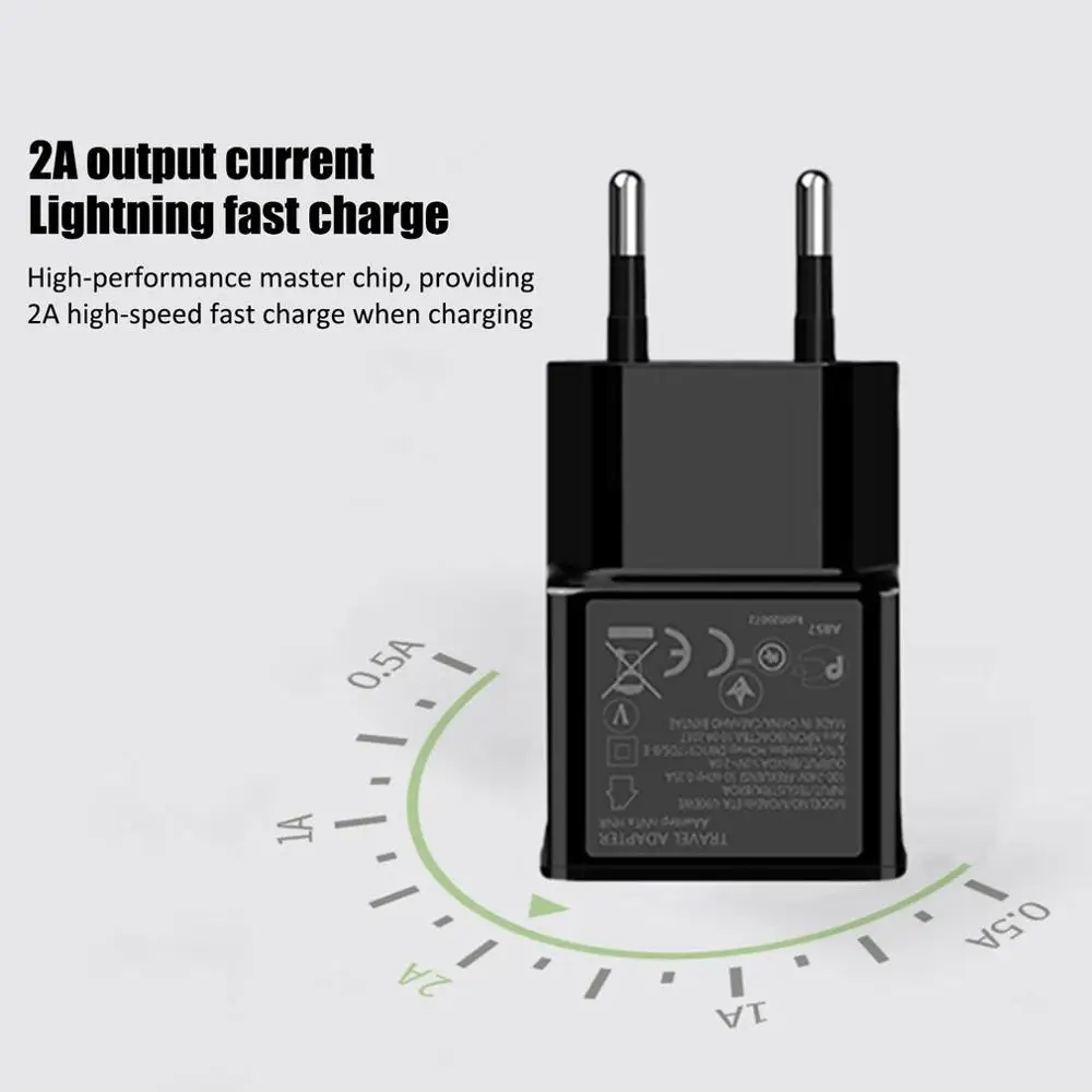 Двойное зарядное устройство USB 5V2A EU US 2 Usb мобильный телефон быстрое для iPhone Android