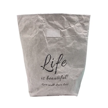 

Foldable Brown Paper Food Container Leakproof Thermal Insulation Office Picnic Fresh Keeping Portable School Reusable Lunch Bag