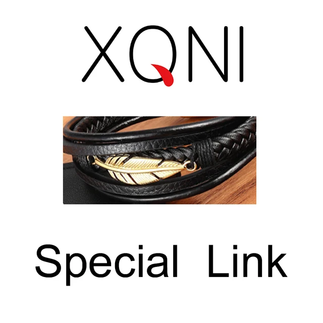 XQNI 잎 모양 멀티 레이어 남성 가죽 팔찌: 우아한 손목 장식