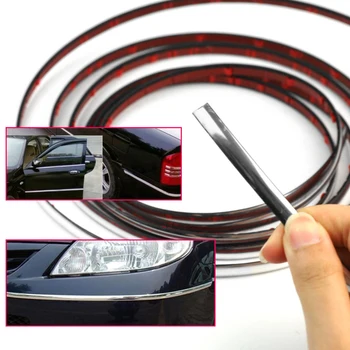 

5M Car Door Strip Protector Chrome Auto Body Door Edge Trim Mouldings Sticker Protective Strips Anti Scratch Guard Car Styling