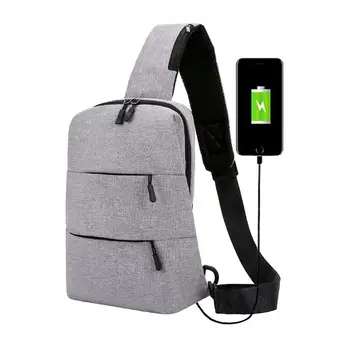 

USB Charge Men Women Messenger Bag Anti-theft Chest Pack Bag Sling Shoulder Satchel Crossbody Bags Casual Travel Man Bags 2019