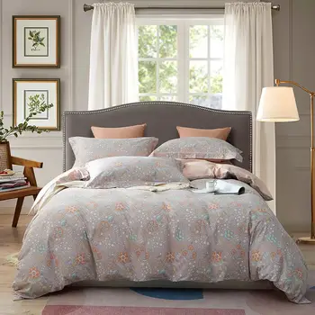

Papa&Mima Sanding Cotton Bedding Set Printed Thick Linens Sheet Pillowcase Duvet Cover