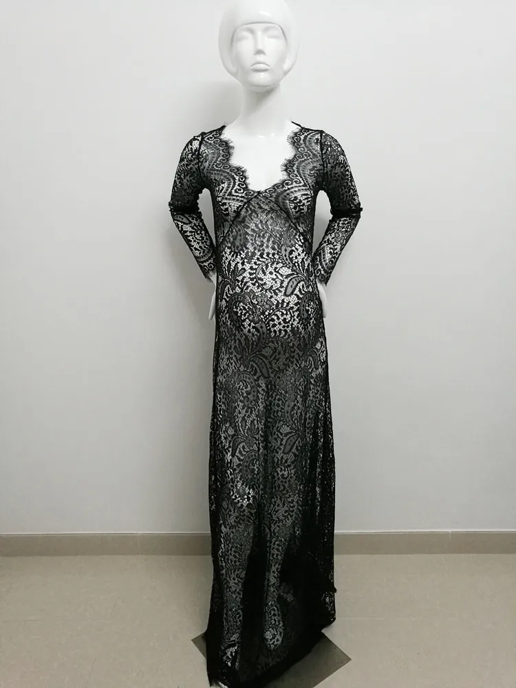 AliExpress кружевное Прозрачное платье для беременных женщин, длинные юбки для фотосъемки беременных мам 8818