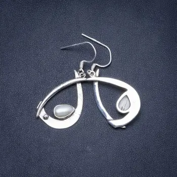 

Natural River Pearl Handmade Unique 925 Sterling Silver Earrings 1.5" Y0446