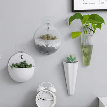 

Wall Hanging Flower Pot Wall Vase Plastic Green Radish Hanging Flower Pot Home Decoration Accessories