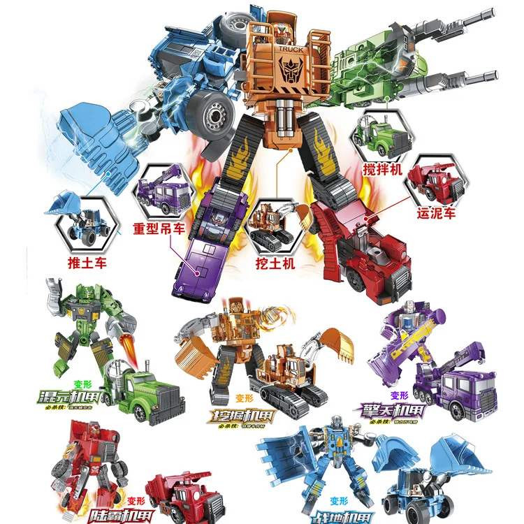 

New Style Transformation Toy Non-Fit Engineering Special Combat Team Children Transformation Car Model Yi Board Mounted Toy