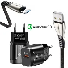 Кабель Micro USB QC 3,0 быстрое зарядное устройство для samsung S6 S7 Edge J4 J5 J7 Neo Asus Zenfone Max Plus(M2) ZB634KL ZB631KL мобильного телефона