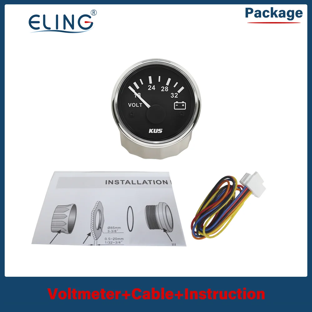 MISURATORE TENSIONE BATTERIA LED Digitale Voltmetro Per UTV E Rimorchi - Foto 4