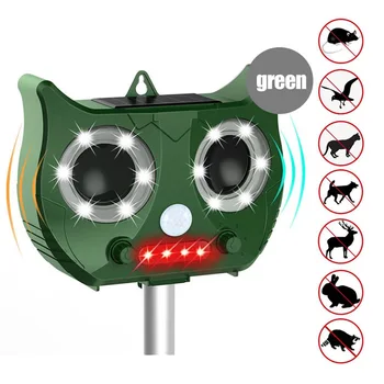

Outdoor Ultrasonic Solar Pest Repeller Flash Animal Pest Mouse Repeller Garden Bird Cat Dog Fox Repellent Keep Animals Away