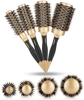 

4-piece curly hair roller comb negative ion antistatic large hair brush professional styling salon styling hair comb