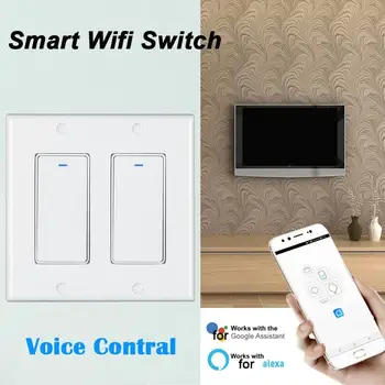 

Timing Smart WiFi Wall One Button Light Switch For Alexa for Google Home App Control Wireless Remote Control #1103
