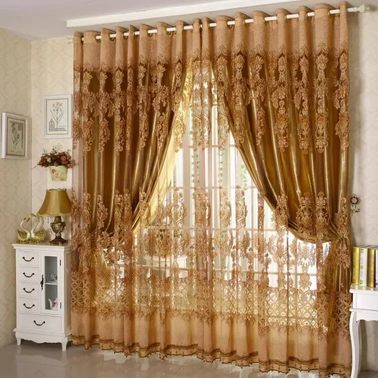 Firanki Zaslony Pour Le Европейский окно кварто Firany салон гостиная роскошные де Luxo Para Sala Rideaux Cortinas шторы