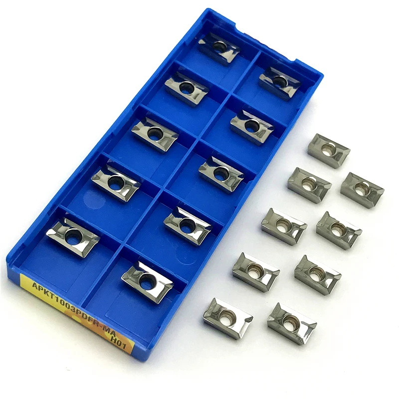 APKT1003 PDFR MA H01 Indexable Milling Insert Turning Tool Aluminum Turning Insert CNC Copper Lathe Tool Inserts Apkt 1003 - 1420