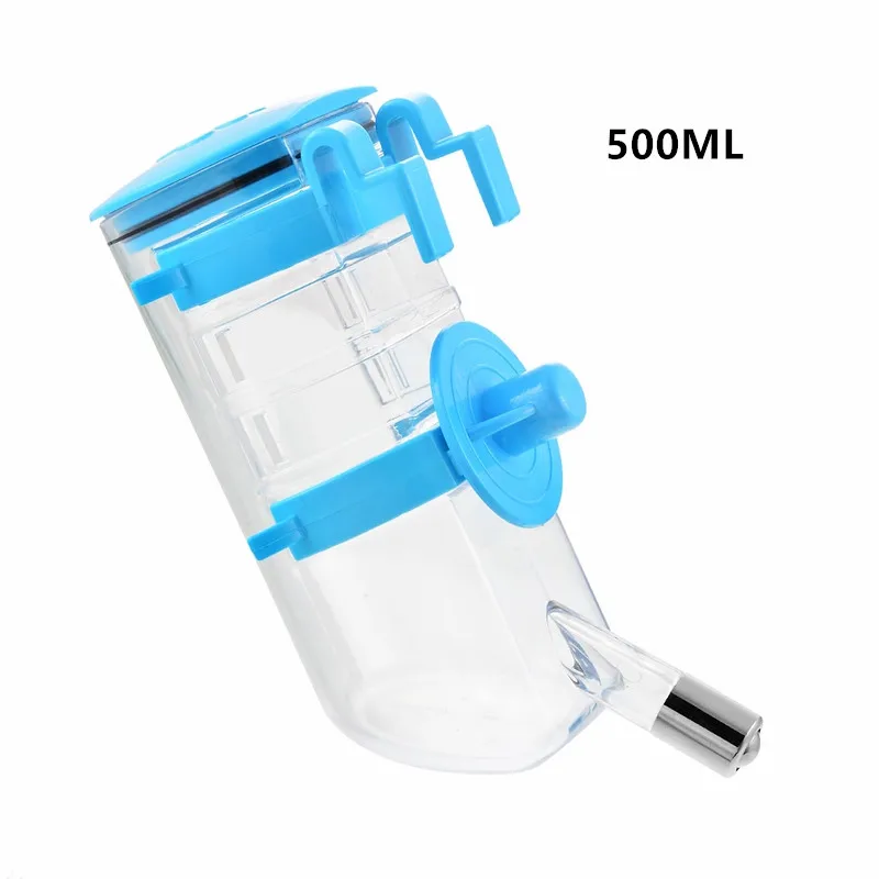 500ml blue Поилка для домашних животных для маленьких собак, кошек, автоматическая кормушка для собак кошек, поилка для улицы/путешествий, легко переносится и может висеть - Цвет: 500ml blue