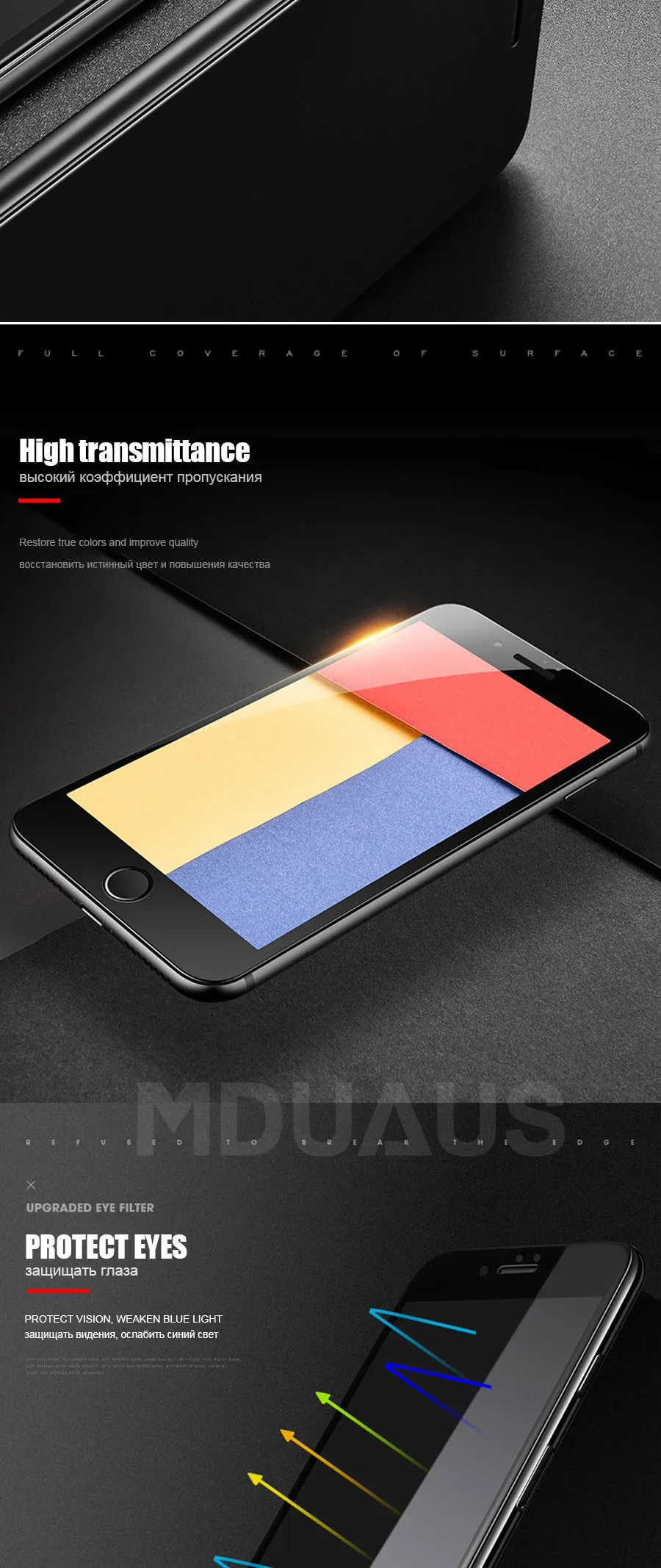 9D закаленное стекло полное покрытие на IPhone 8 7 6 6s Plus защитное стекло на iPhone X XR XS MAX Защитная пленка для экрана