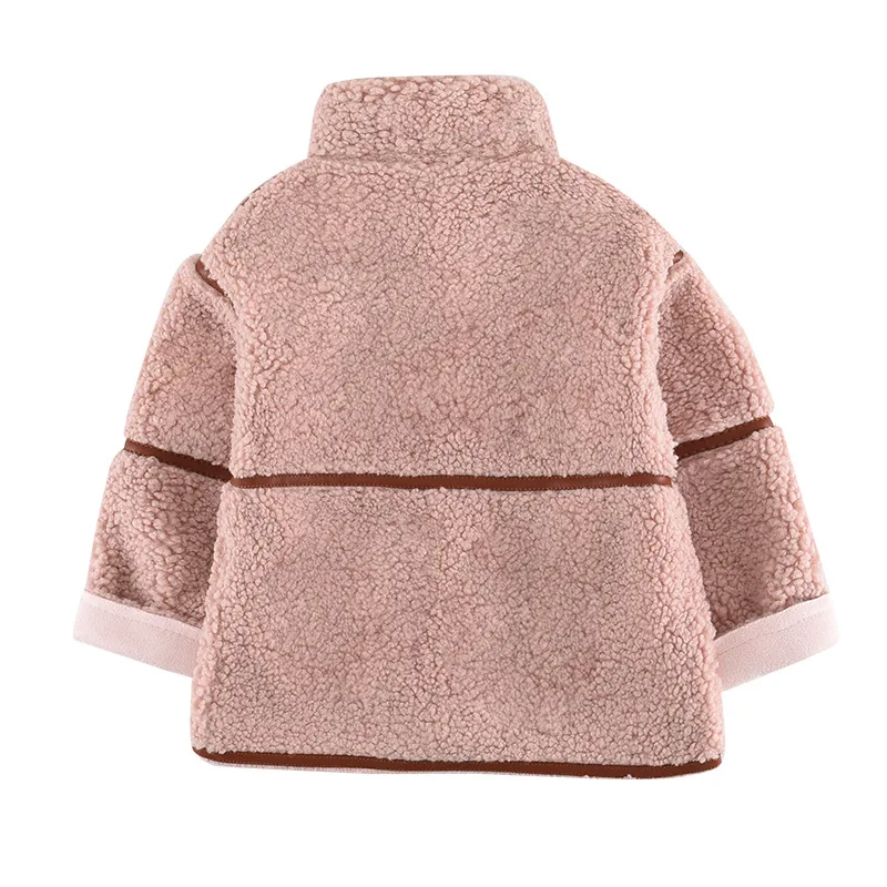 Anlencool Fashion children Autumn and winter new girls 4-12 years fur coat suede thick fur one lamb fur coat girls clothing