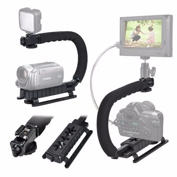 

U C Shape Bracket Handheld Video Camera Stabilizer with Hot Shoe Mount for Canon Nikon Sony Pentax DSLR Digital Camera