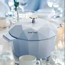 2.8л эмалированная чугунная сковорода домашняя многофункциональная жаровня тушеная универсальная антипригарная сковорода керамическая тушеная кастрюля для приготовления пищи плита