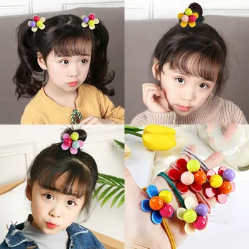 

Fashion Cute Colorful Flower Scrunchie Women Girls Elastic Hair Rubber Bands Accessories for Girls Lady Hair Rope Ring Headdress