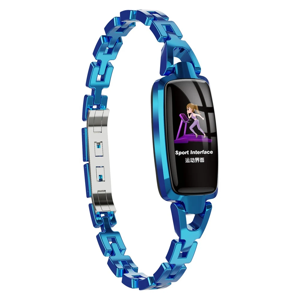 KISSCASE модные часы Smart Watch Для женщин Водонепроницаемый Мониторинг частоты сердечных сокращений Bluetooth браслет для Android браслет Mi Band умные часы