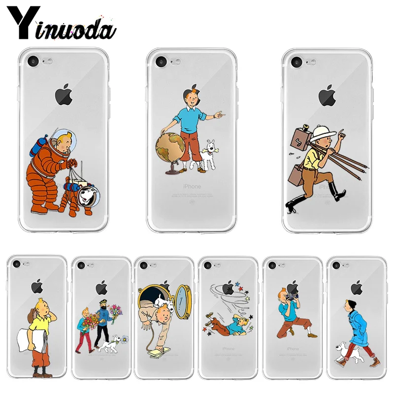 

Yinuoda The Adventures of Tintin Cute Phone Case Cover Capa for iPhone 8 7 6 6S Plus X XS max 10 5 5S SE XR Coque Shell