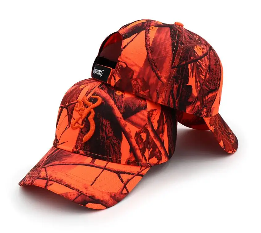 Browning Realtree AP®Оранжевые камуфляжные охотничьи шапки, камуфляжные охотничьи шапки из твердой древесины, охотничьи кепки с бейсболками для больших игр