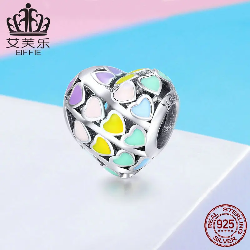 Сердце Diy аксессуары натуральный камень бусины для изготовления ювелирных изделий Подходит Шарм pandora браслет серебро 925
